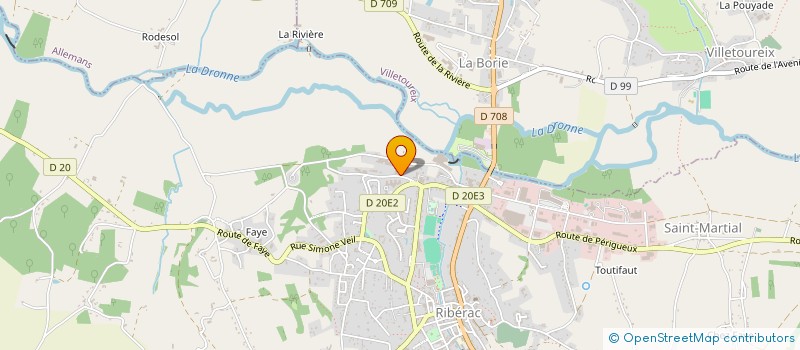localisation de l'entreprise V-GAZ 24 à RIBERAC
