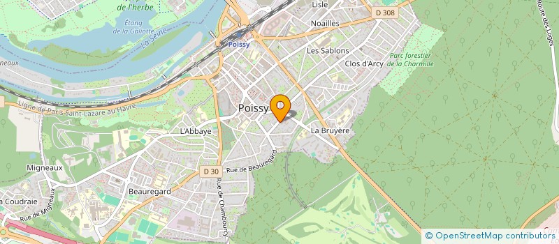 localisation de l'entreprise V.H.2000 à POISSY