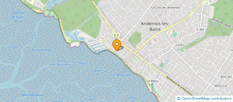 localisation de l'entreprise V.H.C. à ANDERNOS-LES-BAINS