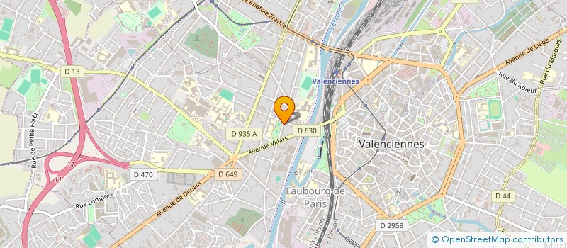 localisation de l'entreprise V.H. CONSTRUCTIONS  VALENCIENNES