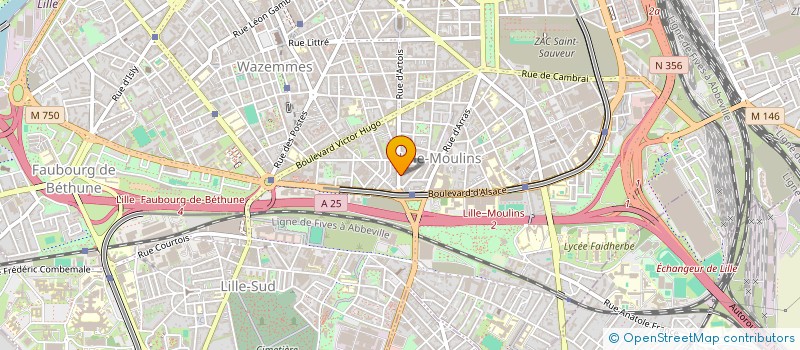 localisation de l'entreprise V.H.L à LILLE