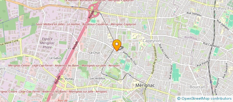 localisation de l'entreprise V H L  MERIGNAC