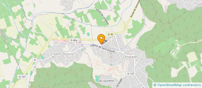 localisation de l'entreprise V.I.S II LA VAUNAGE  LANGLADE