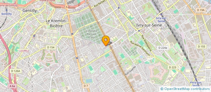 localisation de l'entreprise V J A  IVRY-SUR-SEINE