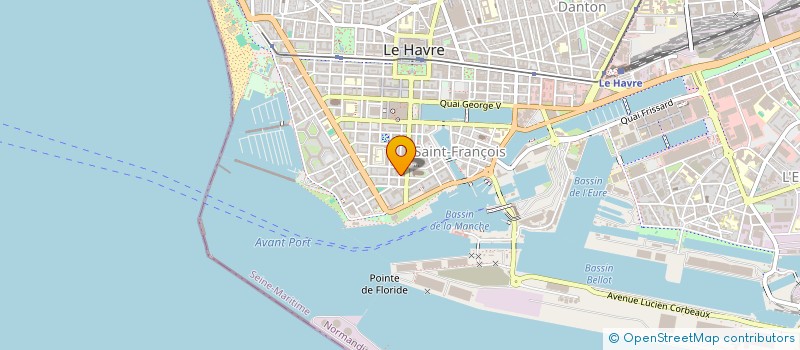 localisation de l'entreprise V & J GRIBOUILLE à LE HAVRE