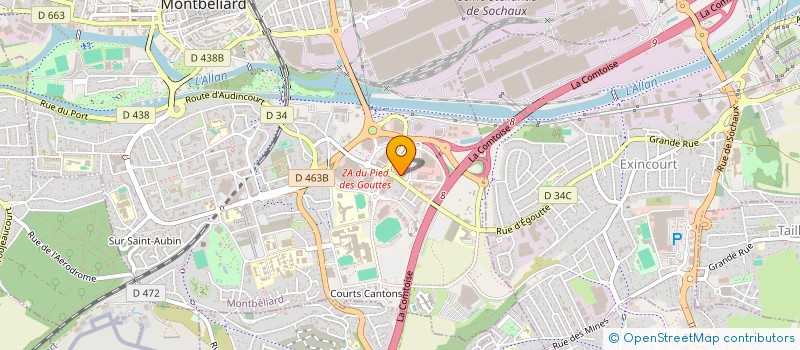 localisation de l'entreprise V J P à MONTBELIARD