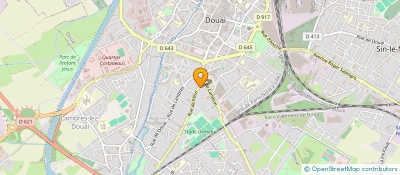 localisation de l'entreprise V.K.D. à DOUAI