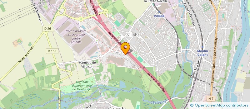 localisation de l'entreprise V.K.S. DIFFUSION  VILLABE