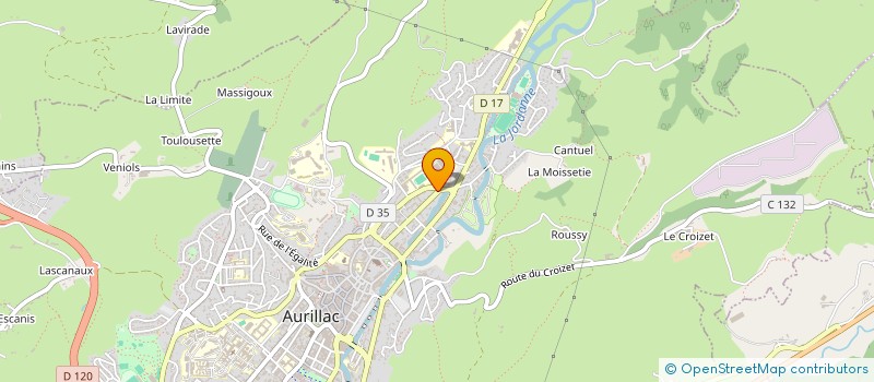 localisation de l'entreprise V.L. à AURILLAC