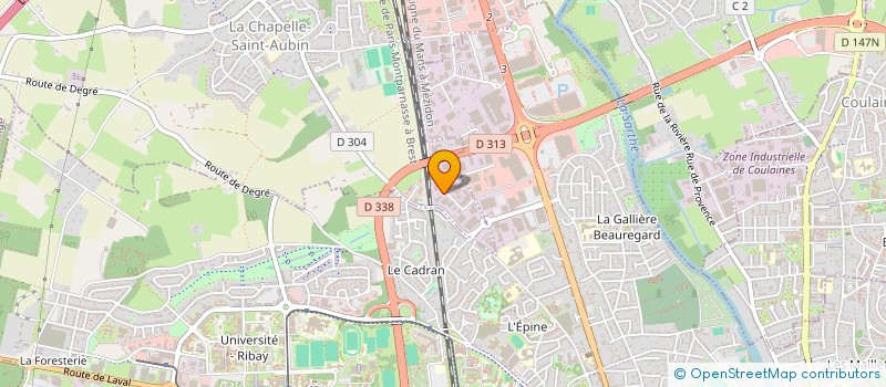 localisation de l'entreprise V.L.C.  LE MANS