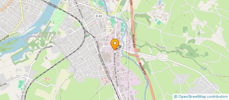 localisation de l'entreprise V.LAQ  LE COTEAU