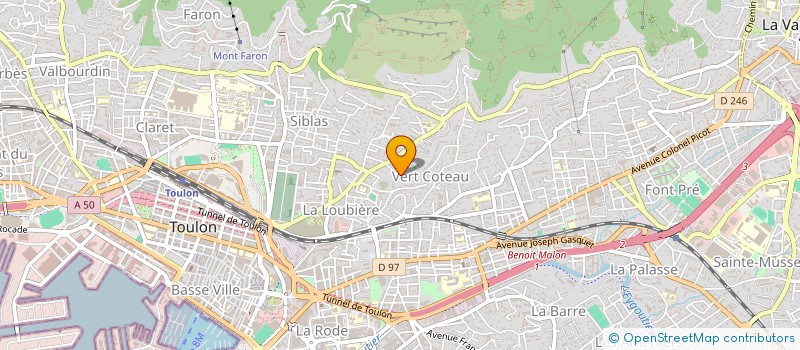 localisation de l'entreprise V. LAVILLENIE PERCHE  TOULON