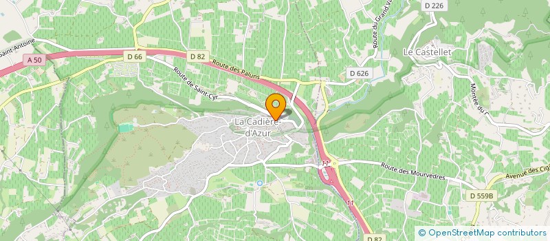localisation de l'entreprise V.LE BOZEC à LA CADIERE D AZUR