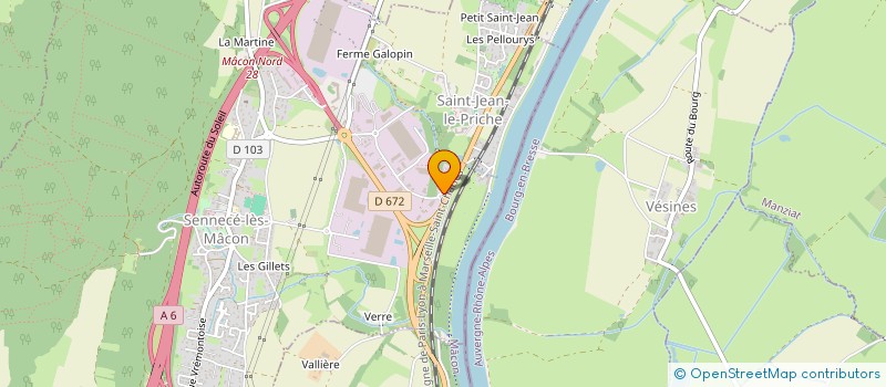 localisation de l'entreprise V.M à MACON