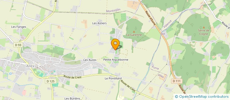 localisation de l'entreprise V..M.  ALLEX