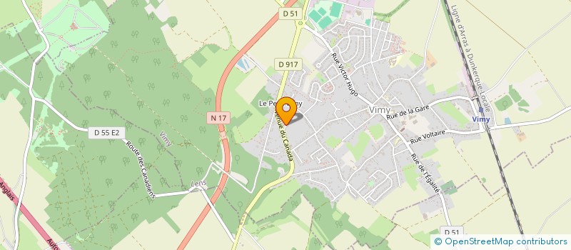 localisation de l'entreprise V & M à VIMY
