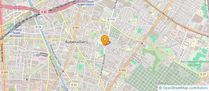localisation de l'entreprise V.M.A.  AUBERVILLIERS