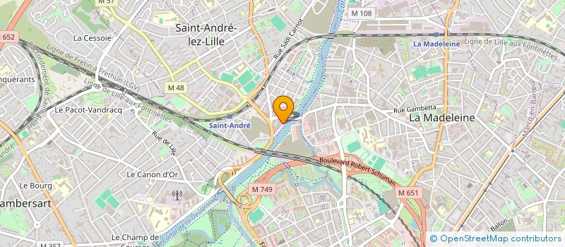 localisation de l'entreprise V.M.D SERVICES à SAINT-ANDRE-LEZ-LILLE