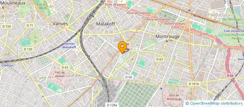 localisation de l'entreprise V.M.EXPRESS  MONTROUGE