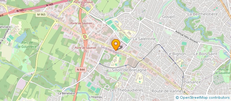 localisation de l'entreprise V.M. LOGISTIQUE à ORVAULT