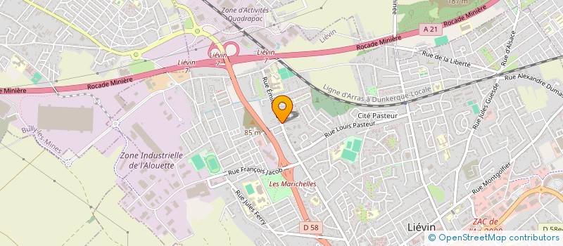 localisation de l'entreprise V.M.POSES à LIEVIN