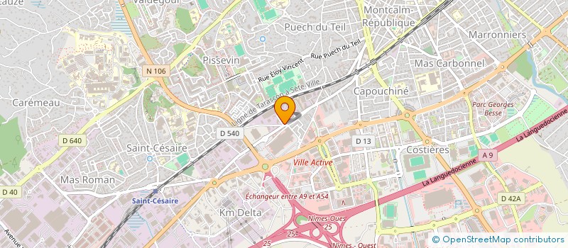 localisation de l'entreprise V.M PUBLICITE  NIMES