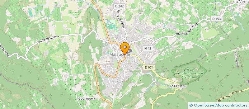 localisation de l'entreprise V.M.S.  MALAUCENE