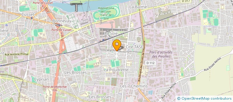 localisation de l'entreprise V.M. TRANSPORTS  VAULX-EN-VELIN