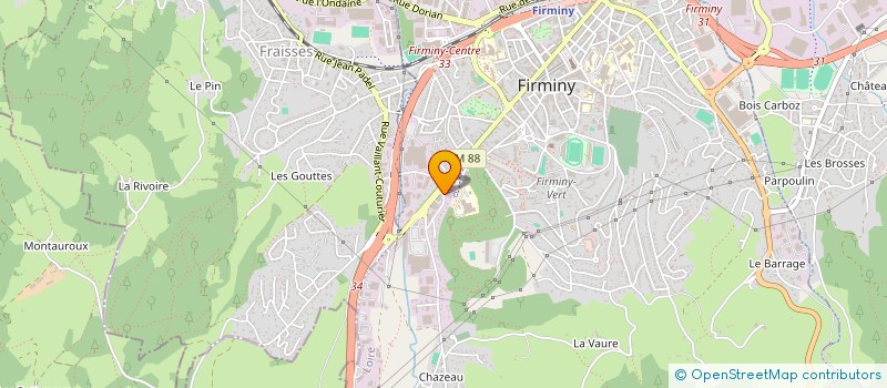 localisation de l'entreprise V.M.V. à FIRMINY