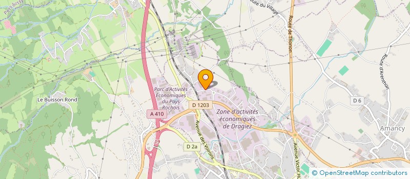 localisation de l'entreprise V-MOTECH NEW à LA ROCHE-SUR-FORON