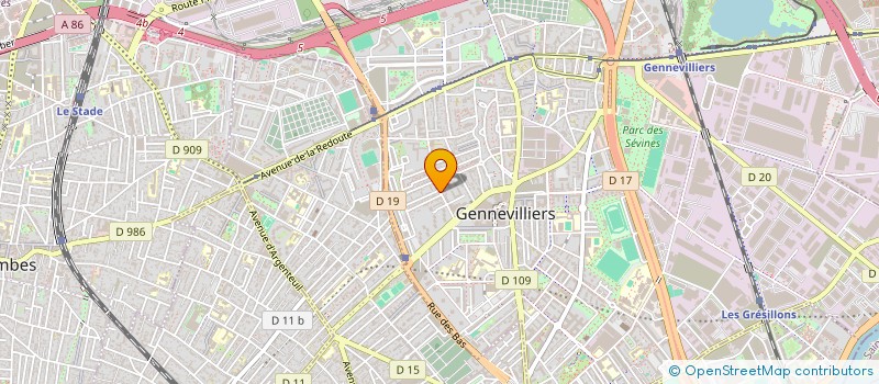 localisation de l'entreprise V.O. 92 à GENNEVILLIERS