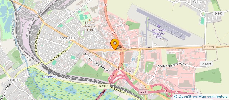 localisation de l'entreprise V.O. AMIENS  GLISY