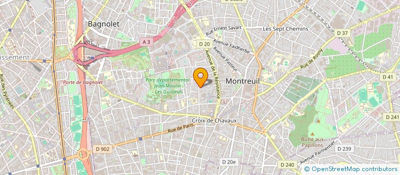 localisation de l'entreprise V.P.B à MONTREUIL