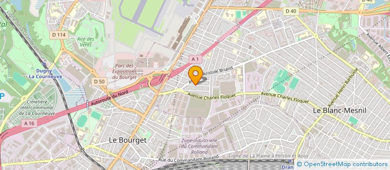 localisation de l'entreprise V.R. COUVERTURE  LE BLANC-MESNIL