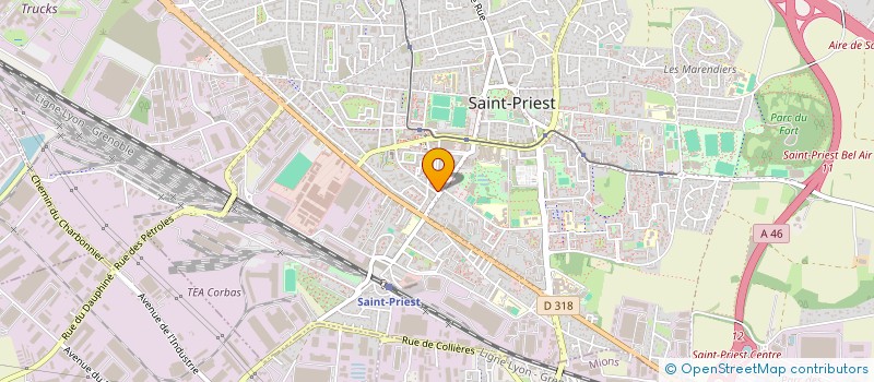 localisation de l'entreprise V.R.E.C.A.  SAINT-PRIEST