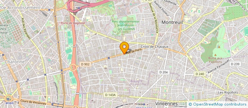 localisation de l'entreprise V.R.M  MONTREUIL