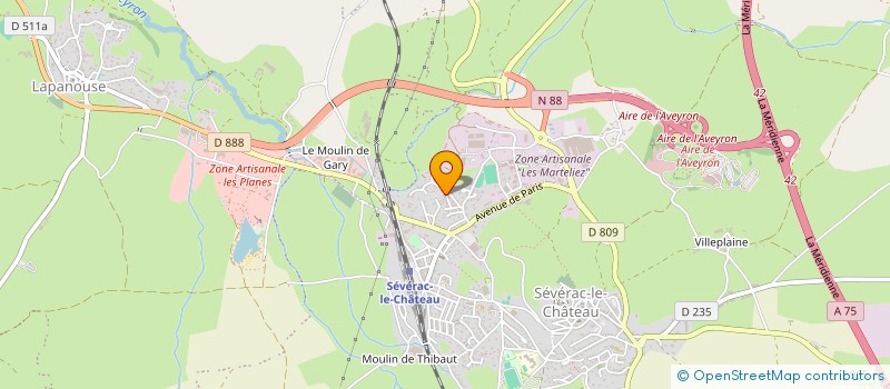 localisation de l'entreprise V.RENO  SEVERAC D'AVEYRON