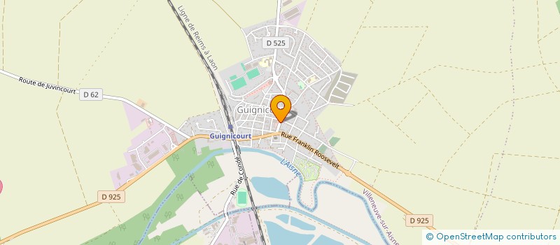 localisation de l'entreprise V.S.A.  VILLENEUVE-SUR-AISNE