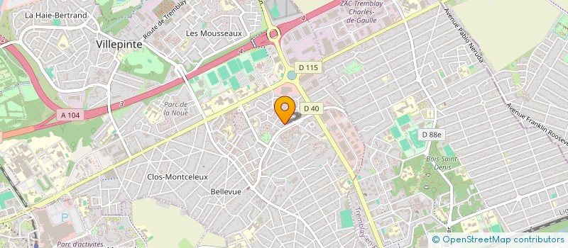 localisation de l'entreprise V.S.A COURTAGE à VILLEPINTE