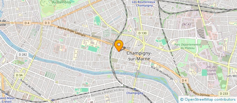 localisation de l'entreprise V.S BATIMENT à CHAMPIGNY-SUR-MARNE