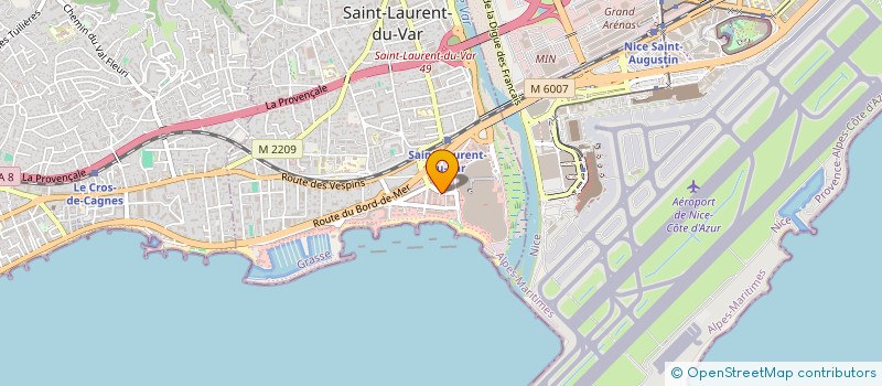 localisation de l'entreprise V.S.G à SAINT-LAURENT-DU-VAR