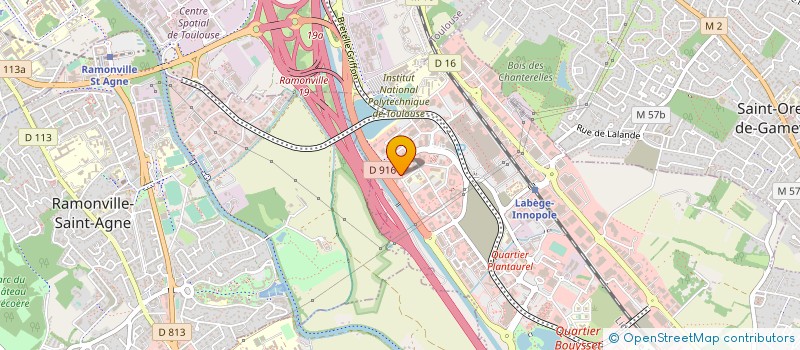 localisation de l'entreprise V.S.M.  LABEGE