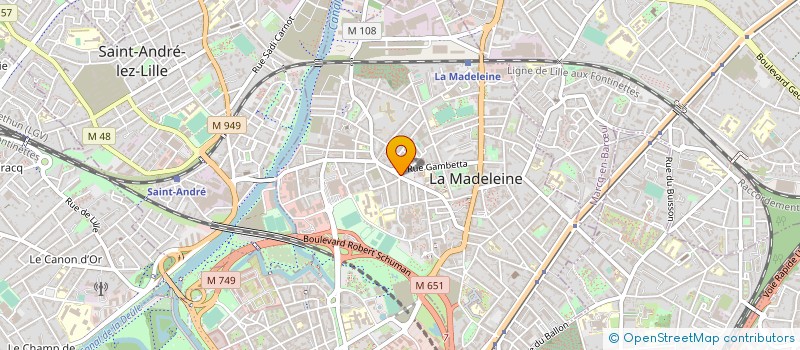 localisation de l'entreprise V.S.M.AUTOMOBILE à LA MADELEINE
