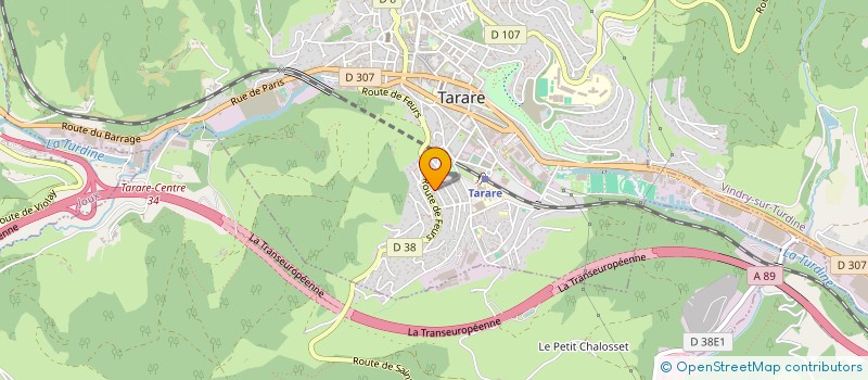 localisation de l'entreprise V.SOUZY  TARARE