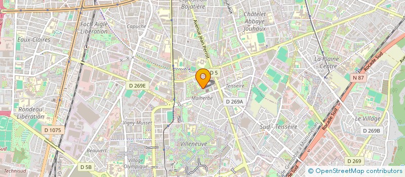 localisation de l'entreprise V.T.A.C.E. à GRENOBLE