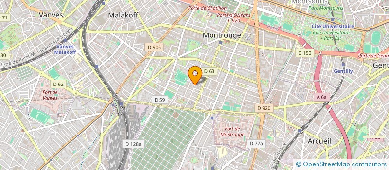 localisation de l'entreprise V-T-E (VOTRE TRANSPORT EXPRESS)  MONTROUGE