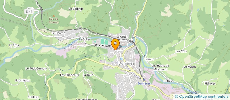 localisation de l'entreprise V.T.F. à DUNIERES