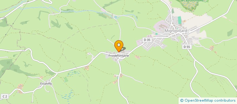 localisation de l'entreprise V.T.H.D.  MIGNOVILLARD