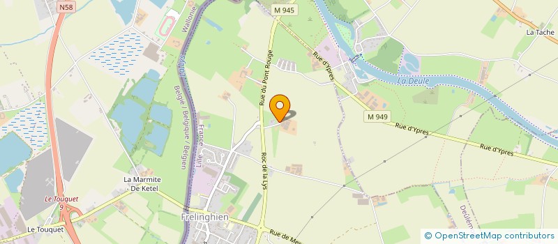 localisation de l'entreprise V.T.P  FRELINGHIEN