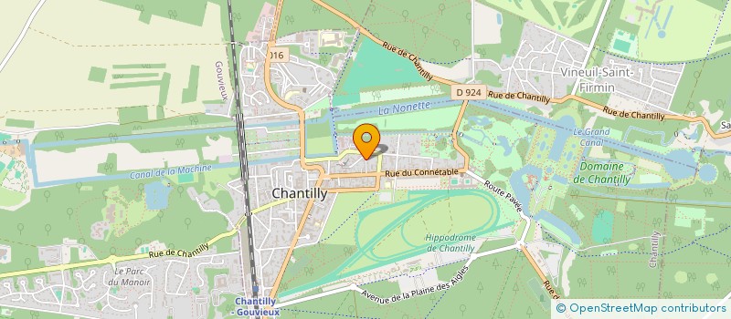 localisation de l'entreprise V&T PARTNERS.  CHANTILLY